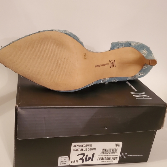 INC Incorporated Concept Kenjay Denim Stiletto 8.5 - Picture 5 of 6